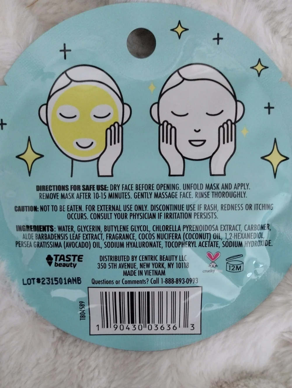 Citrus Scented Face Mask - Hydrating & Clarifying 3ct